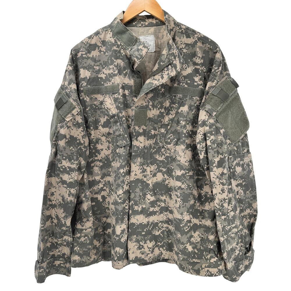 Military Jacket‎ Mens XL Long Digital Camo Army Combat Uniform Golden MFG